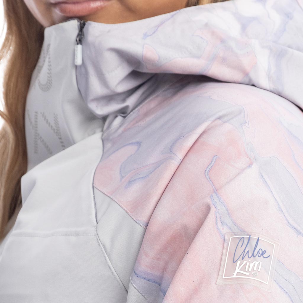 Roxy 2023 Chloe Kim Overhead Jacket - Grey Violet Marble