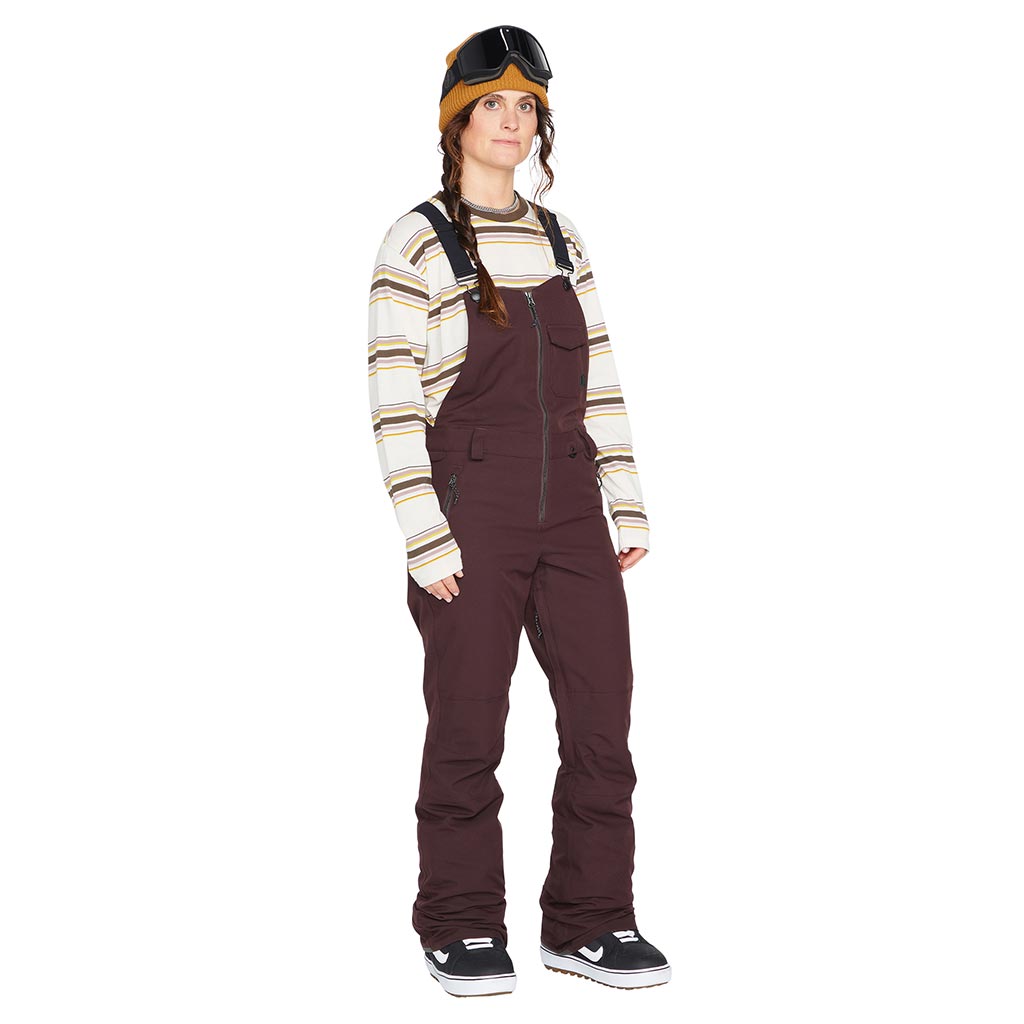 Volcom 2023 Womens Swift Bib Pant - Black Plum