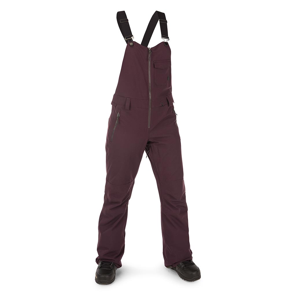 Volcom 2023 Womens Swift Bib Pant - Black Plum