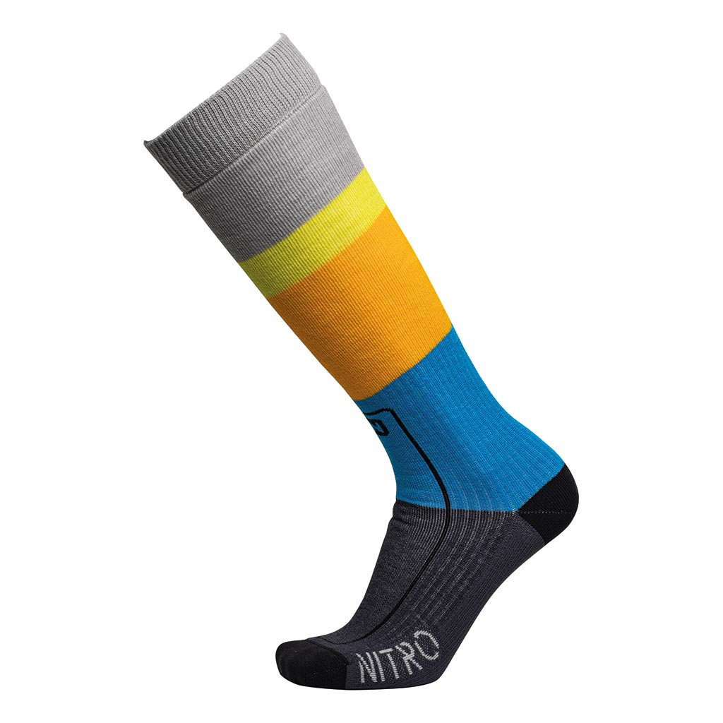 Nitro Cloud 5 Socks - Grey/Yellow/Blue